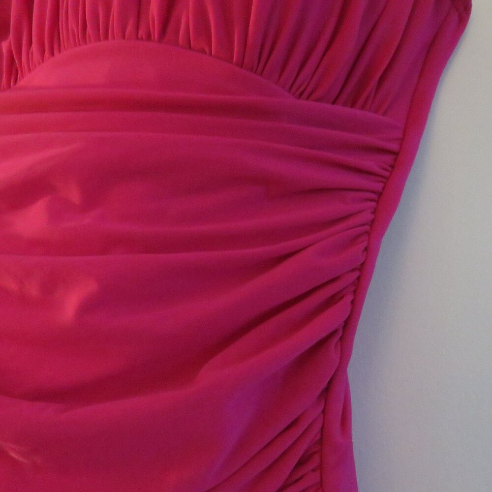MIRACLESUIT Rialto Hot Fuchsia Pink Ruched Slimming One Piece Swimsuit - Size 16 - Picture 5 of 15